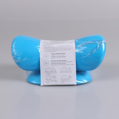 Cozyhealth Neck Stretcher for Neck Pain Relief, Neck and Shoulder Relaxer Cervical Traction Device Pillow for TMJ Pain Relief and Muscle Relax, Cervical Spine Alignment Chiropractic Pillow (Blue)