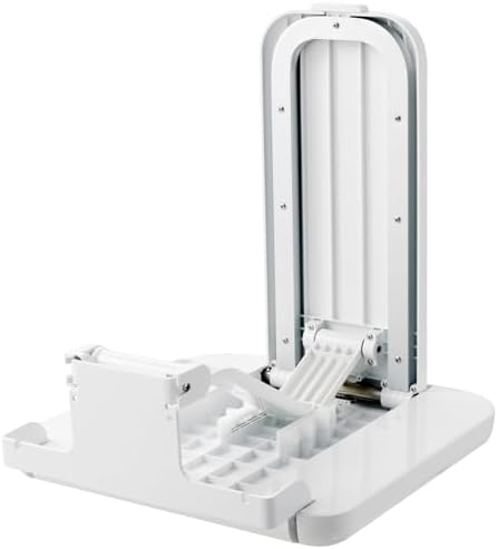 VEVOR Folding ABS Shower Seat, 15.7'' x 16.7'' Unfolded, Wall Mounted Fold Up Shower Bench with 440 lbs Load Capacity, Space Saving Fold Down Shower Chair for Seniors Pregnant Women Children Adults