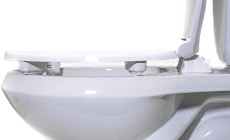 Centoco 4 Pack - 2 inch Raised Toilet Seat for Seniors, Round, Closed Front with Cover, Plastic, Made in the USA, HL440STS-001, White