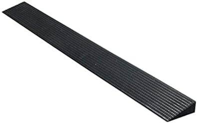 Bilaida 0.8" Rise Solid Rubber Threshold Ramp, 1500 LBS Capacity, 39" Wide Non-Slip Wheelchair Ramp for Doorway Indoor or Outdoor, Bathroom, Garage and Supermarket Entrance, Cuttable Black (0.8"H, 1)
