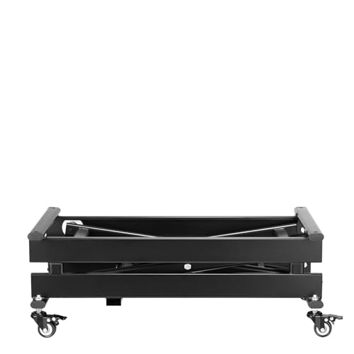 VEVOR Electric Lift Table, 330 lbs Capacity Single Scissor Lift Table, 8-28 in Height Adjustable Lifting Platform, Coffee Table Lift with 4 Wheels, for Material Handling and Transportation, Black