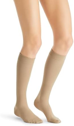 JOBST UltraSheer Knee-High Compression Stockings for Women - Closed Toe - Medical Compression 20-30 mmHg - For Varicose and Spider Veins - Helps Prevent Swelling - Natural, Medium Petite