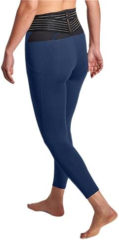 Tommie Copper Women’s Pro-Grade Lower Back Support Compression Leggings Capris with Pocket & Adjustable Straps