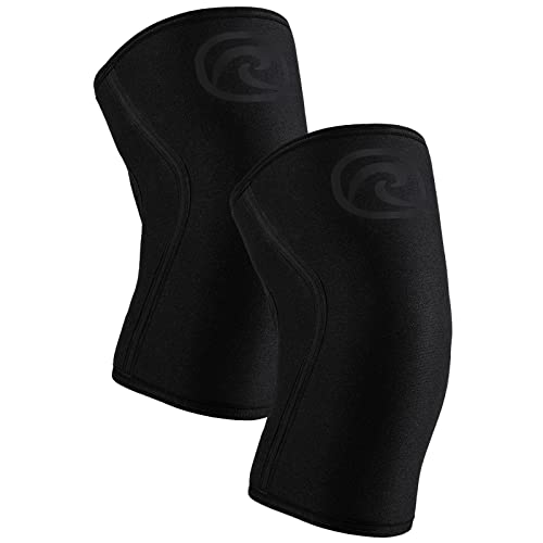 Rehband 7mm Power Max Knee Compression Sleeve for Strength Sports, Competition Grade, Neoprene Knee Sleeves for Bodybuilding & Heavy Powerlifting, Colour:Carbon/Black - 1 Pair, Size:XX-Large