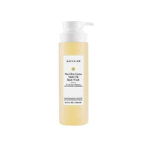 Naturium The Glow Getter Multi-Oil Hydrating Body Wash, Gentle Cleanser, 16.9 oz