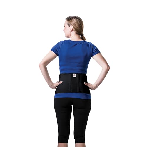 Core Products Corfit LS Lumbar Support Adjustable Back Brace for Pain Relief, Men/Women - Black, XXXLarge
