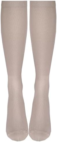 Truform Women's 15-20 mmHg Medical Compression Socks, Moderate Support Soft Stretch Comfort Microfiber, Knee High, Closed Toe, Tan, Large