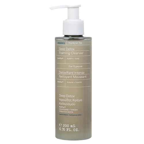 KORRES Olympus Tea Foaming Cream Cleanser, Gentle Face Wash With Organic Greek Mountain Tea, Cream-to-foam Formula For Everyday Use, Rinses Away Makeup & Residue, Leaves Skin Fresh & Soft, 6.76 Fl Oz