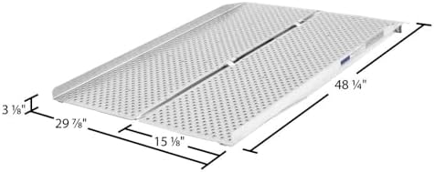 Silver Spring 4' Lightweight Aluminum Single Fold Wheelchair Ramp for Threshold Entryway Accessibility, 800 lb. Weight Capacity