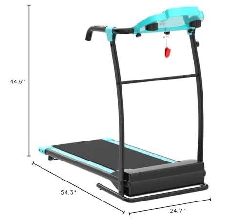 REDLIRO Electric Treadmill Foldable Exercise Walking Machince for Apartment Home/Office Jogging Compact Folding Easy Assembly 12 Preset Program 2 Wheels LCD Display