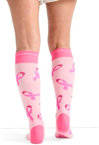 Cherokee Women's 10-15mmHg Compression Socks – Fun Print Knee Highs with Light Support, Soft Feel - PRINTSUPPORT