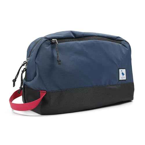 Travel Toiletry Bag 8L, Large Packing Cube with Waterproof TPU Wet/Dry Compartment (03 Blue Abyss)