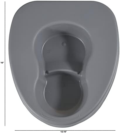 Heavy Duty Large Bariatric Bedpan – Wide Smooth Contoured Stackable Bed Pan – Portable and Easy to Clean - for Bed-Bound/Bedridden Patient for Women and Men (20)