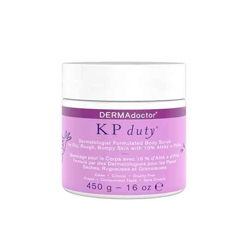 DERMAdoctor KP Bump Eraser Body Scrub Dermatologist Formulated Exfoliant | Keratosis Pilaris Treatment For Dry And Bumpy Skin 10% AHAs + PHAs - 16 fl oz