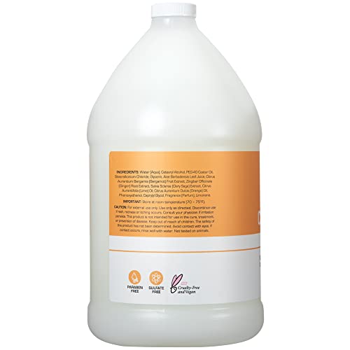 Ginger Lily Farms Club & Fitness Citrus Moisturizing Conditioner, 100% Vegan, Paraben, Sulfate, Phosphate, Gluten & Cruelty-Free, 1 Gallon (Pack of 4 )
