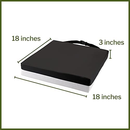 McKesson Seat Cushion for Wheelchairs and Office Chair, Foam / Gel, 18 in x 18 in x 3 in, 4 Count