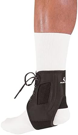 Mueller Sports Medicine AFT3 Ankle Brace, Ankle Pain Relief Support for Men and Women, Ideal for Sprains, Strains, Arthritis, Black