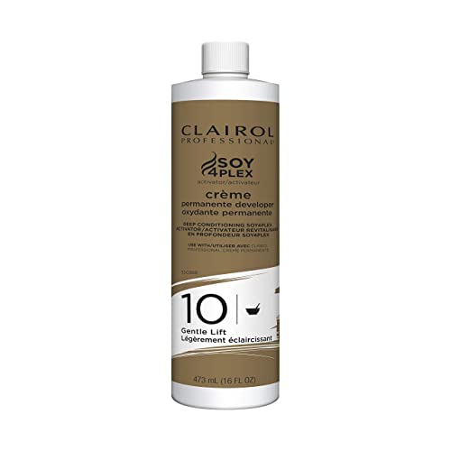 Clairol Professional Cr?me Permanente 10 Volume Hair Developers, 16 oz. | For Coloring, Lightening & Lifting with Deep Conditioning Formula | Packaging May Vary