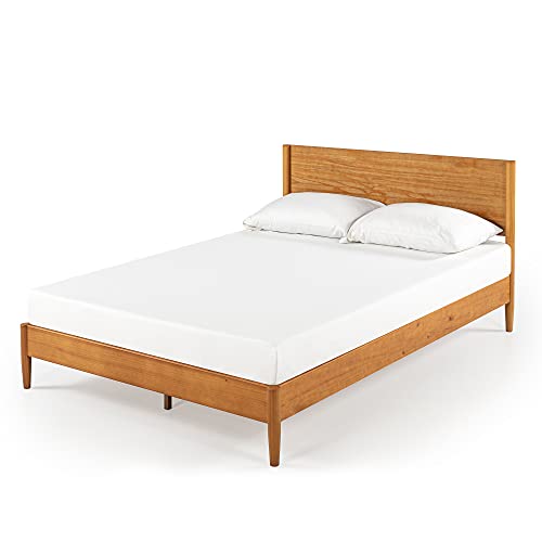 ZINUS Allen Mid Century Wood Platform Bed Frame/Solid Wood Foundation/Wood Slat Support/No Box Spring Needed/Easy Assembly, King