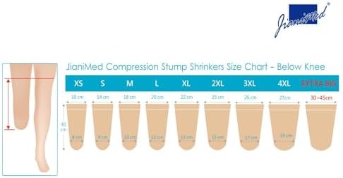 Prosthetic Stump Shrinkers – Below Knee, 40cm, Compression, Amputee Socks, 20-30, Daily use, Taiwan Excellence 4XL
