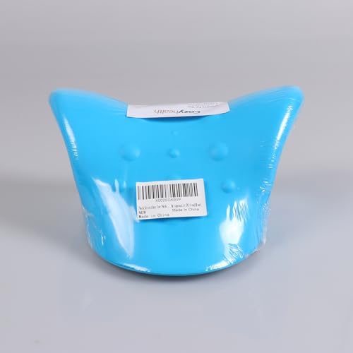 Cozyhealth Neck Stretcher for Neck Pain Relief, Neck and Shoulder Relaxer Cervical Traction Device Pillow for TMJ Pain Relief and Muscle Relax, Cervical Spine Alignment Chiropractic Pillow (Blue)