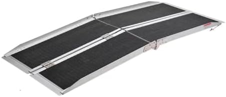 Portable Wheelchair Ramp 6FT,No-Slip Aluminum Folding Handicap Ramp 800 lbs Load Capacaity,Wheel Chair ramp for Home Steps,Stairs,car