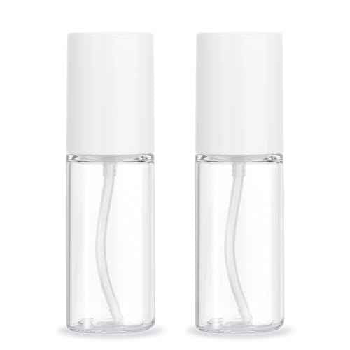 Travel Pump Bottle 2pcs Cosmetic Pump Container Refillable Clear Lotion Bottles for Cream and Pure Essential Oils to Travel and Bathroom