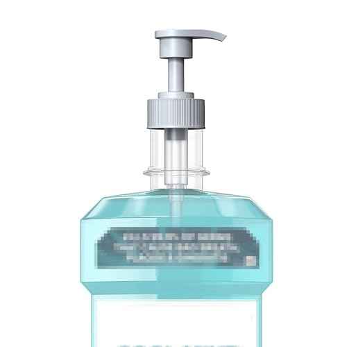 Compatible with Listerine Mouthwash Pump Dispenser for 1 and 1.5 Liter Bottles by kitchentoolz - Easy Dispensing and Mess Free - White Pump