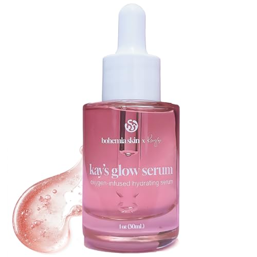 Kay¡¯s Glow Vitamin C Serum for Face with Oxygen & THD - Illuminating Brightening AHA Serum, Anti-Aging Dark Spot Care for Even Tone, Smooth Texture & Hydrating Primer, 1 oz