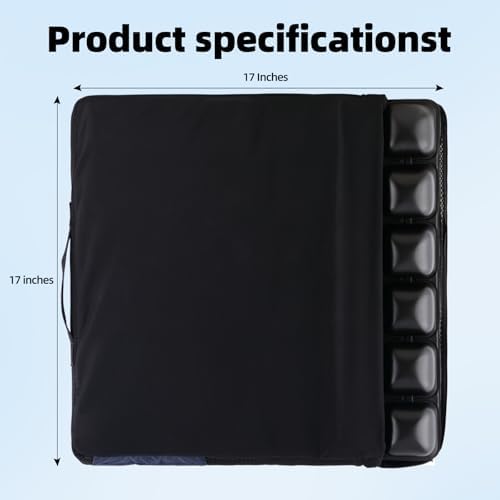 Air Cushions for Pressure Sores on Buttocks – Inflatable Wheelchair Seat Cushion for Pressure Relief - 17 Inches Coccyx Cushion for Tailbone Pain