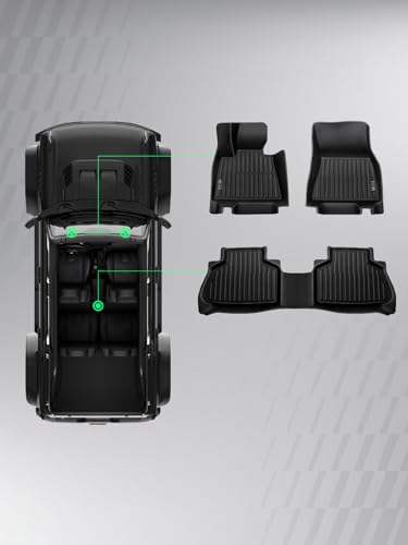 YHTAUTO Floor Mats Fit 2019-2026 BMW X5 G05 5-Passenger, TPE All Weather Car Mats Waterproof Anti-Slip Odorless Floor Liner, Interior Car Accessories Front & 2nd Row Liner