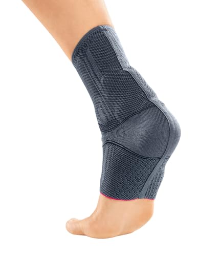 Medi Achimed Knit Ankle Support for Men & Women â Achilles Brace Compressive Foot Wrap Post-Surgical Moderate Support Ankle Stabilization V Silver