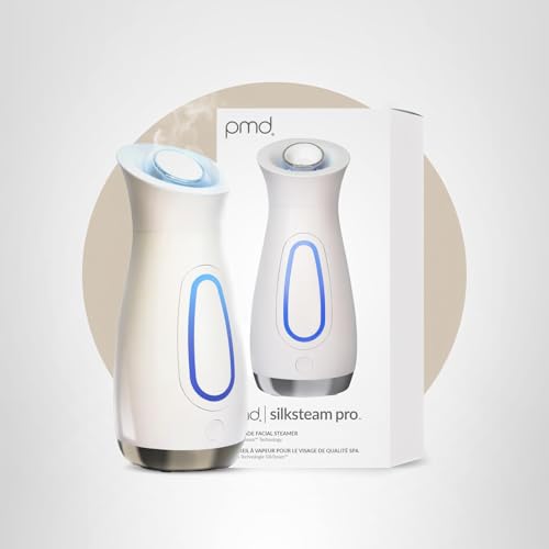 PMD Beauty SilkSteam Pro Facial Steamers Home Facial Spa - Rapid Start-Up Face Steamer for Facial - Adjustable Nozzle with Oil Filters