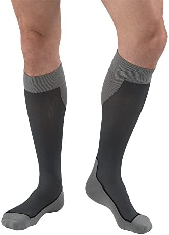 BSN Medical 7529012 JOBST Sock, Knee High, 20-30 mmHg, Closed Toe, Large, Blue/Grey