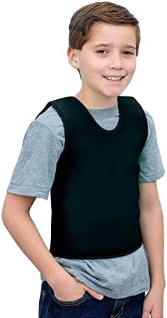 TOPARCHERY Black Deep Pressure Vest, Sensory Compression for Autism, Hyperactivity, Mood Processing Disorders (Small 14” x 24”)