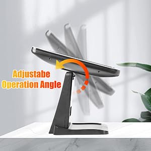 ANGEL POS 15-Inch 4:3 Capacitive LED Backlit Multi-Touch Monitor, True Flat Seamless Design Touchscreen with Metal POS Stand, for Office, POS, Retail, Restaurant, Bar, Gym, Warehouse