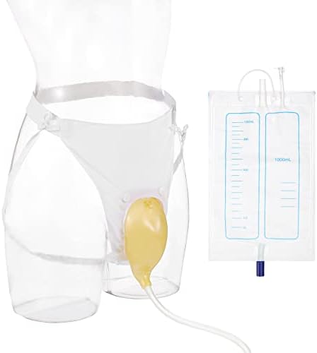 HEALLILY Female Urine Bag Urinal Collector Anti Allergic Medical Liquid Urine Bag Wearable Urinal System for Women Ladies