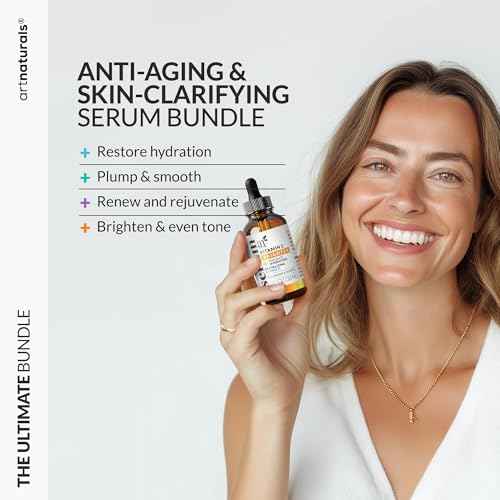Vitamin C Serum Skin Care 4-Piece Set: Includes Retinol, Hyaluronic Acid & Niacinamide ? Anti-Aging, Skin Brightening, Hydrating, Wrinkle Reduction, Dark Spot Corrector ? 3-Month Supply ? artnaturals