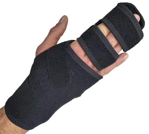 Trigger Finger Splint Finger Brace | Middle Finger Splint | Splint For Fractures, Broken Ring Finger, Arthritis, Tendonitis | Mallet Finger Splint Straightener Immobilizer | (RIGHT EXTRA SMALL)