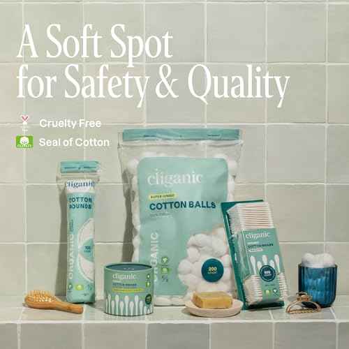 Cliganic Super Jumbo Cotton Balls (200 Count) - Hypoallergenic, Absorbent, Large Size, 100% Pure (Packaging May Vary)