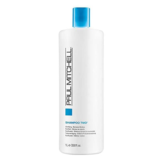 Paul Mitchell Shampoo Two, Clarifying Shampoo, Deep Cleanses + Removes Buildup, For All Hair Types, Especially Oily Hair, 33.8 fl. oz.