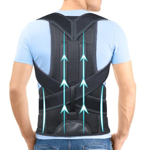 PAZAPO Posture Corrector for Men and Women - Back Brace Full Back Support Straightener for Hunchback - Upper and Lower Lumbar to Relieve,XX-Large(42-48 Inches)