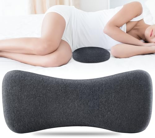 Lumbar Support Pillow for Sleeping Memory Foam Lumbar Pillow for Lower Back Pain Relief Back Support Pillow for Side,Back and Stomach Sleepers-Bed Wedge Bolster Pillow Bed Rest Pillow