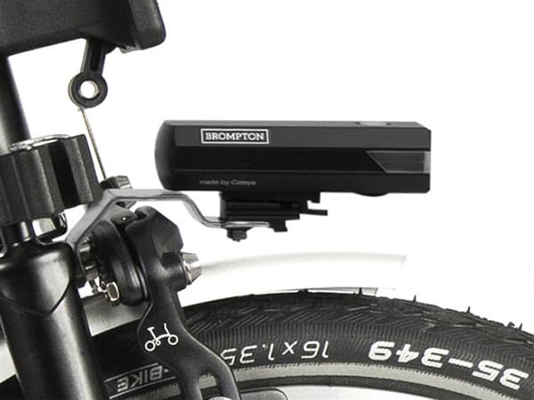 Brompton Front USB Rechargeable Bike Light – 500 Lumens | Handlebar Mount | Lithium Battery | Black