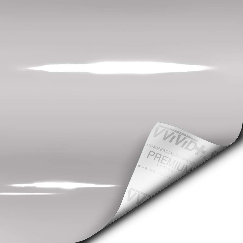 VViViD+ Ultra Gloss Light Chalk Grey Vinyl (50ft x 5ft)