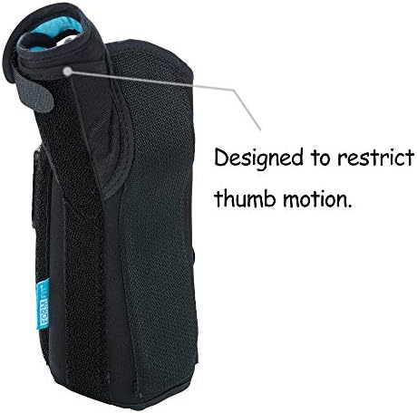 Ossur Formfit Thumb Spica Brace for DeQuervain’s Tendonitis, Arthritis and Gamekeeper’s Thumb | Features Removable Aluminium Stays & Contact Closure Straps | Breathable Material | (Left, X-Small)