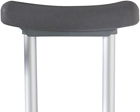 PCP Aluminum Crutches, Push Button Adjustable Height, Lightweight, 1 Pair, Junior Youth Size (4'6" to 5'2")