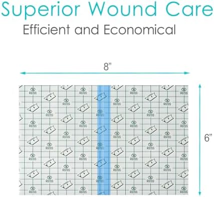 6" x 8" Ostomy Shower Cover [Pack of 50], Ostomy Bag Shower Protector Stoma Shower Guard Colostomy Shower Shields Waterproof Bandage for Women Men Showering