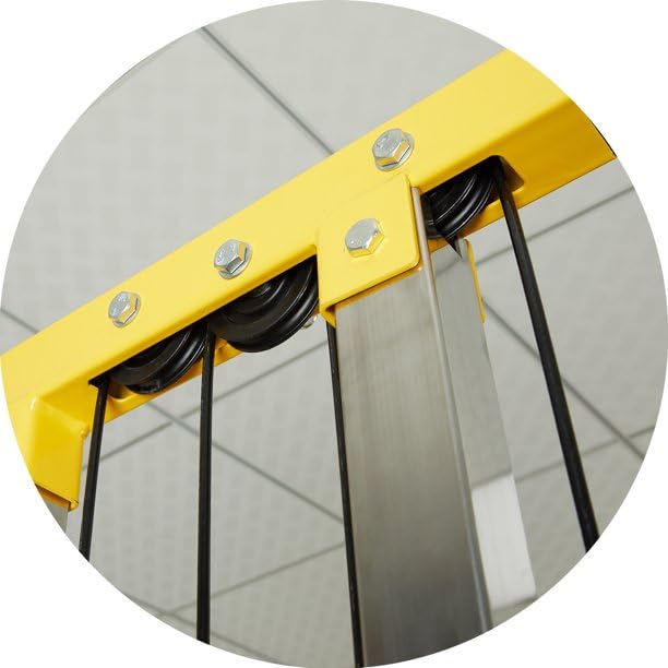 Fitvids Yellow & Black Cable Crossover Attachments for Home Gym, PEC Fly Machine Arms for Power Rack