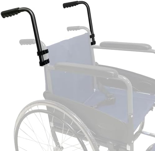 Wheelchair Handle Extenders, (400lbs Weight Capacity) Adjustable Wheel Chair Accessories Adults - Stroller Handle Extender, Extendable Handle for Wheelchair, Rallator & Stroller (Without Brake)